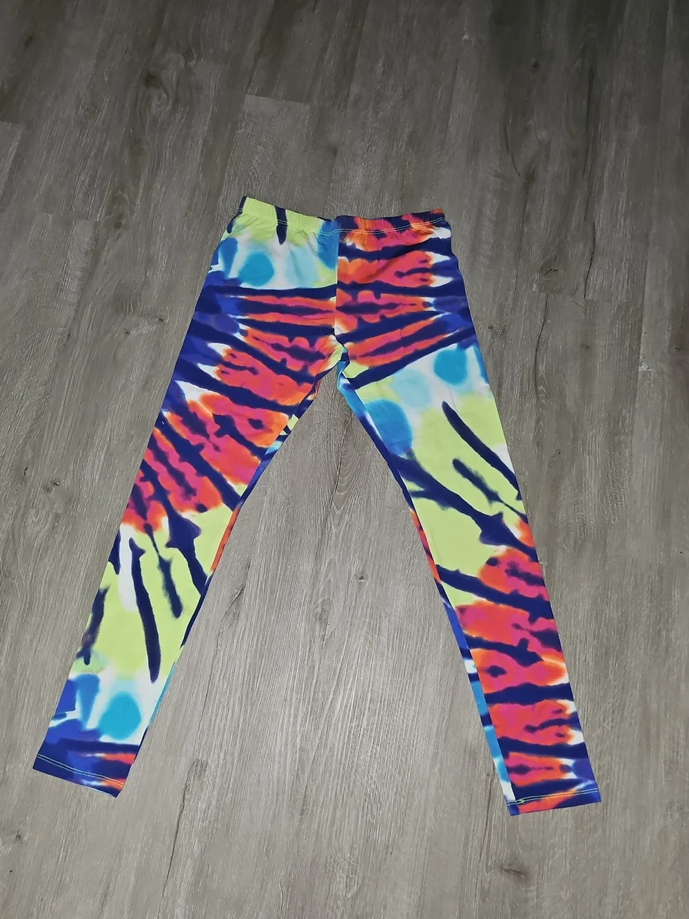 The Children's Place Neon Tie-Dye Leggings - Blue, Yellow, Pink, Orange